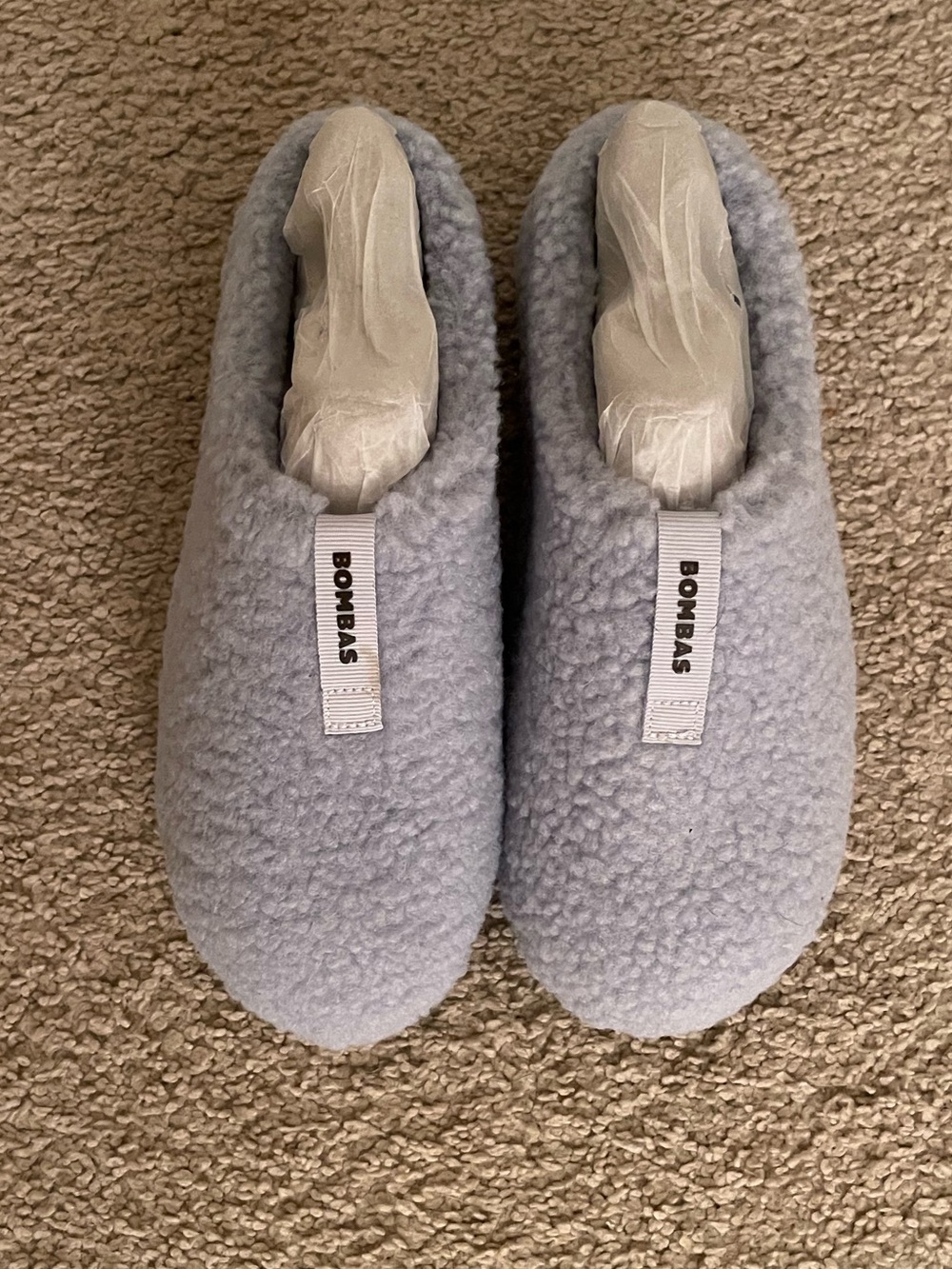 Bombas Light Bluish Gray Slippers Size 6 new without box
